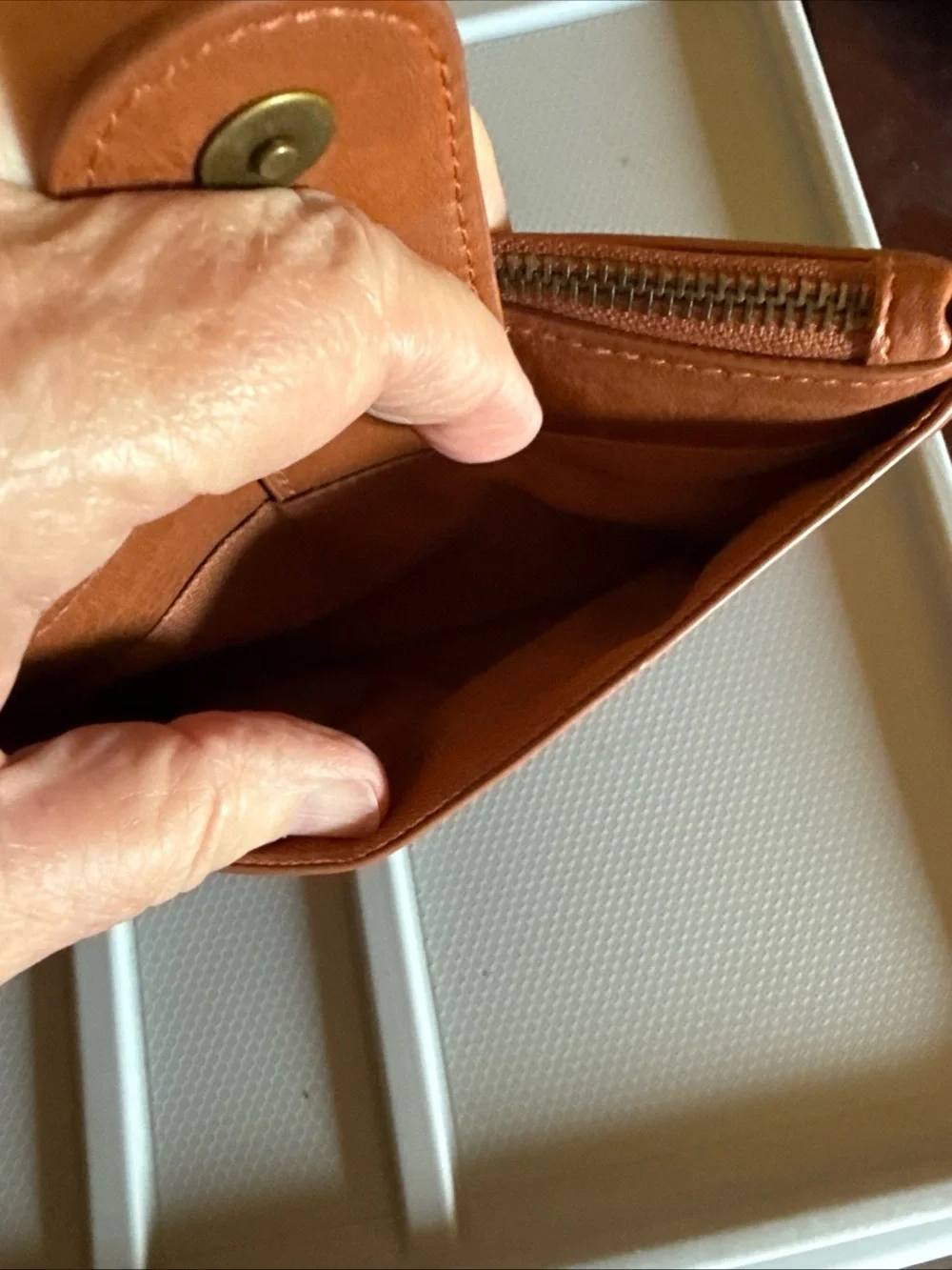 Universal Thread Wristlet Brown /Rust Clutch Wallet - Women